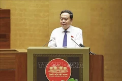 El presidente de la Asamblea Nacional de Vietnam, Tran Thanh Man, interviene en la cita (Foto: VNA)