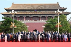Líderes de países participantes en la ceremonia de conmemoración del 80.º aniversario de la victoria sobre el fascismo en Beijing, China (Foto: VNA)