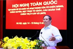El primer ministro de Vietnam, Pham Minh Chinh, interviene en la cita (Foto: VNA)