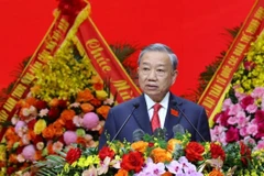 El secretario general del Partido Comunista de Vietnam, To Lam, interviene en la cita (Foto: VNA)