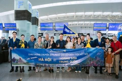 Vietravel Airlines operó con éxito su primer vuelo chárter entre Hanoi y Huangshan, China. (Foto: VNA)