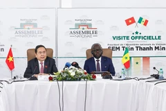 El presidente de la Asamblea Nacional de Vietnam, Tran Thanh Man (izquierda), se reúne con su homólogo de Senegal, Malick Ndiaye (Foto: VNA)