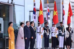 En la ceremonia de bienvenida (Foto: VNA)