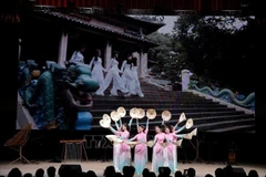 Espectáculo de danza de artistas del Teatro de Arte Contemporáneo de Vietnam en las Jornadas Culturales de Vietnam en Rusia, el 2 de julio de 2024. (Foto: VNA)