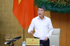 El primer ministro de Vietnam, Le Minh Hung, interviene en la cita (Foto: VNA)