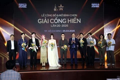 En la ceremonia de lanzamiento de los 20.º Premios Cong Hien y la apertura del portal de votación en Ciudad Ho Chi Minh el 5 de marzo. (Foto: VNA)