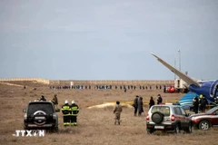 Escena del accidente aéreo (Foto: Xinhua)