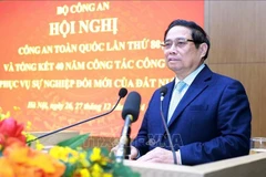 El primer ministro de Vietnam, Pham Minh Chinh, interviene en la cita (Foto: VNA)