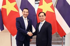 El viceprimer ministro y canciller de Vietnam, Bui Thanh Son (derecha), y el ministro de Relaciones Exteriores de Tailandia, Maris Sangiampongsa (Foto: VNA)