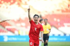 El jugador Xuan Bac anotó el segundo gol en el minuto 54 (Foto: VNA)