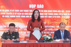La vicecanciller vietnamita Le Thi Thu Hang en la rueda de prensa (Foto: VNA)