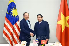 El primer ministro de Vietnam, Pham Minh Chinh (derecha, se reúne con su homólogo malasio, Anwar Ibrahim (Foto: VNA)