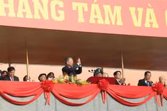 El secretario general del Partido Comunista de Vietnam, To Lam, y los delegados en la ceremonia (Foto: VNA)