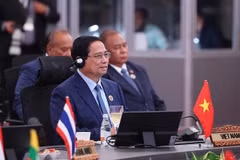 El primer ministro de Vietnam, Pham Minh Chinh, interviene en la cita (Foto: VNA)