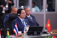 El primer ministro de Vietnam, Pham Minh Chinh, interviene en la cita (Foto: VNA)