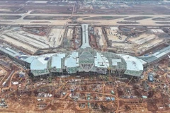 Construcción de la terminal de pasajeros del Aeropuerto de Long Thanh (Foto: VNA)