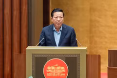 El ministro de Construcción, Tran Hong Minh, interviene en la sesión (Foto: VNA)