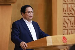El primer ministro de Vietnam, Pham Minh Chinh, interviene en la cita (Foto: VNA)
