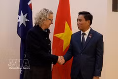 Nguyen Doan Anh, vicepresidente de la Asamblea Nacional de Vietnam, se reúne con Sharon Claydon, vicepresidenta de la Cámara de Representantes de Australia y titular del Grupo Parlamentario de Amistad Australia-Vietnam. (Foto: VNA)