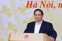 El primer ministro de Vietnam, Pham Minh Chinh, interviene en la cita (Foto: VNA)
