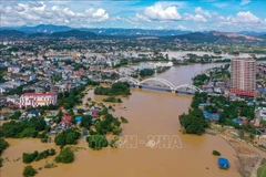 La zona central de la provincia de Thai Nguyen todavía está afectada por las inundaciones. (Foto: VNA)
