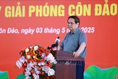 El primer ministro de Vietnam, Pham Minh Chinh, interviene en la cita (Foto: VNA)
