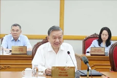 El secretario general del Partido Comunista de Vietnam, To Lam, preside la reunión (Foto: VNA)
