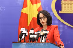 La portavoz del Ministerio de Relaciones Exteriores vietnamita, Pham Thu Hang (Foto: VNA)
