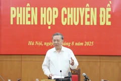 El secretario general del Partido Comunista de Vietnam, To Lam, interviene en la cita (Foto: VNA)