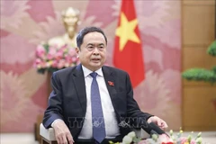 El presidente de la AN, Tran Thanh Man, responde a las preguntas de la prensa (Foto: VNA)