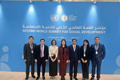 La viceministra de Relaciones Exteriores, Nguyen Minh Hang, encabeza la delegación vietnamita (Foto: VNA)