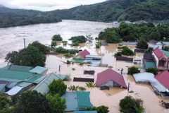 Fuertes lluvias causaron graves inundaciones en la comuna de Muong Xen, provincia de Nghe An. (Foto: plo.vn)