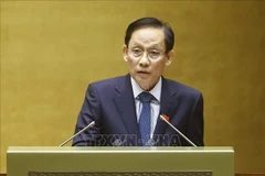 El ministro de Relaciones Exteriores, Le Hoai Trung, interviene en la cita (Foto: VNA)