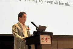 Ishikawa Isamu, embajador adjunto de Japón en Vietnam, interviene en la cita (Foto: VNA)