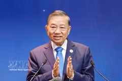 El secretario general del Partido Comunista y presidente de Vietnam, To Lam, interviene en la cita (Foto: VNA)