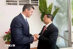 El 19 de noviembre de 2024, el primer ministro de Vietnam, Pham Minh Chinh (derecha), se reunió con el presidente paraguayo, Santiago Peña, con motivo de su participación en la Cumbre del G20 en Río de Janeiro (Brasil). (Foto: VNA)