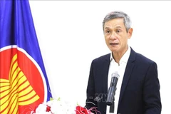 El embajador vietnamita en Camboya, Nguyen Minh Vu, interviene en la cita (Foto: VNA)