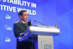 El ministro de Defensa de Vietnam, general Phan Van Giang, interviene en el 22.º Diálogo de Shangri-La (Foto: VNA)