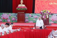 El secretario general del Partido Comunista de Vietnam, To Lam, interviene en la cita (Foto: VNA)
