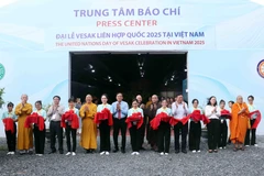 Inauguración del centro de prensa para servir la celebración del Día de Vesak de las Naciones Unidas en Vietnam (Foto: VNA)