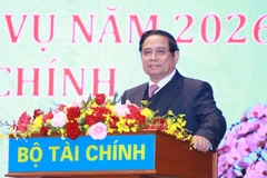 El primer ministro de Vietnam, Pham Minh Chinh, interviene en la cita (Foto: VNA)