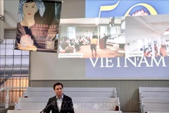 El embajador Dang Hoang Giang, jefe de la misión de Vietnam ante la ONU, habla en la cita (Foto: VNA)