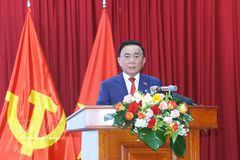 El miembro del Buró Político y miembro permanente del Secretariado del Comité Central del Partido Comunista de Vietnam, Tran Cam Tu, interviene en la cita (Foto: VNA)