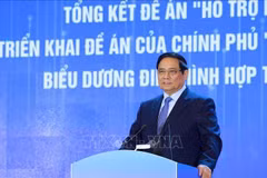 El primer ministro de Vietnam, Pham Minh Chinh, interviene en la cita (Foto: VNA)