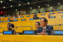 El viceprimer ministro vietnamita Bui Thanh Son interviene en la cita (Foto: VNA)