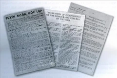 El 15 de septiembre de 1945, “Viet Nam Thong tan xa” - nombre dado por el Presidente Ho Chi Minh, transmitió al mundo la Declaración de Independencia y la lista del Gobierno Provisional de la República Democrática de Vietnam. (Foto: VNA)
