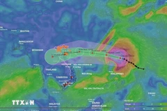 Pronóstico de la dirección del supertifón Ragasa (Foto: VNA)
