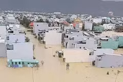 Vista general de la zona inundada en el barrio de Hoai Nhon Dong, provincia de Gia Lai (Foto: VNA)