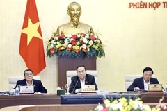 El presidente de la Asamblea Nacional de Vietnam, Tran Thanh Man, interviene en la cita (Foto: VNA)