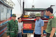 Las autoridades funcionales de Quang Tri inspeccionan periodicamente los barcos pesqueros que no cumplen los estándares requeridos (Foto: VNA)